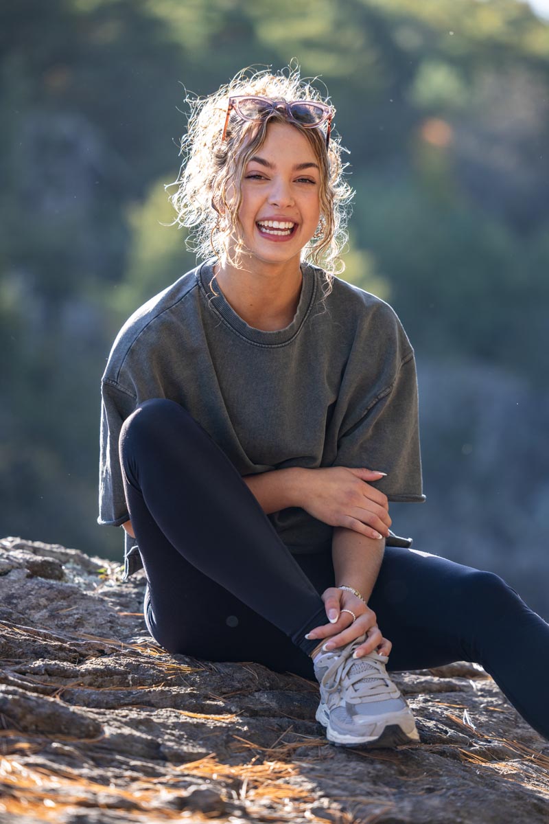 girl on rock